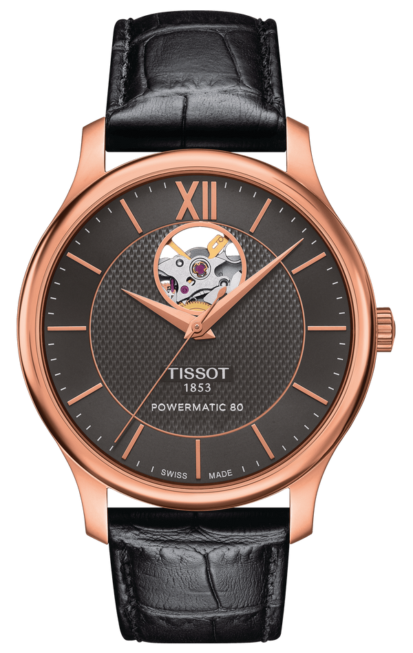 Tissot Tradition Powermatic 80 Open Heart T0639073606800 - Ram Prasad Agencies | The Watch Store